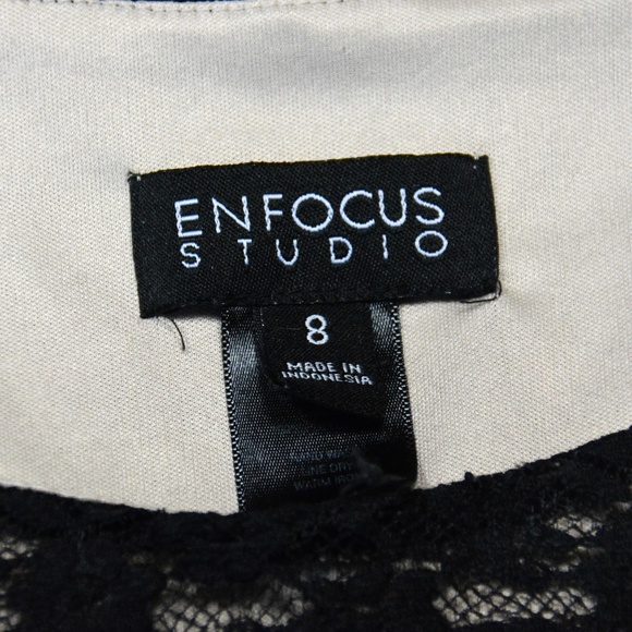 Enfocus Studio sleeveless Black Lace dress - Picture 4 of 7
